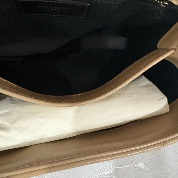 Saint Laurent YSL small Toy Lou Lou Tan beige Leather Crossbody Bag - Picture 11 of 13